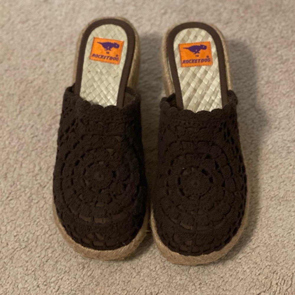 Rocket Dog Crochet Knit Clogs